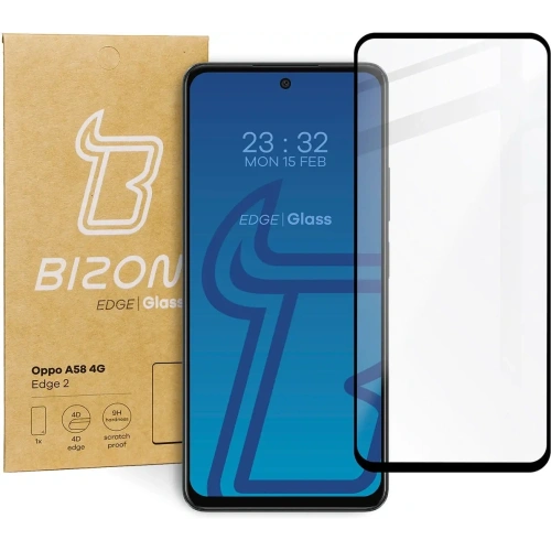 Szkło hartowane Bizon Glass Edge 2 do Oppo A58 4G czarne