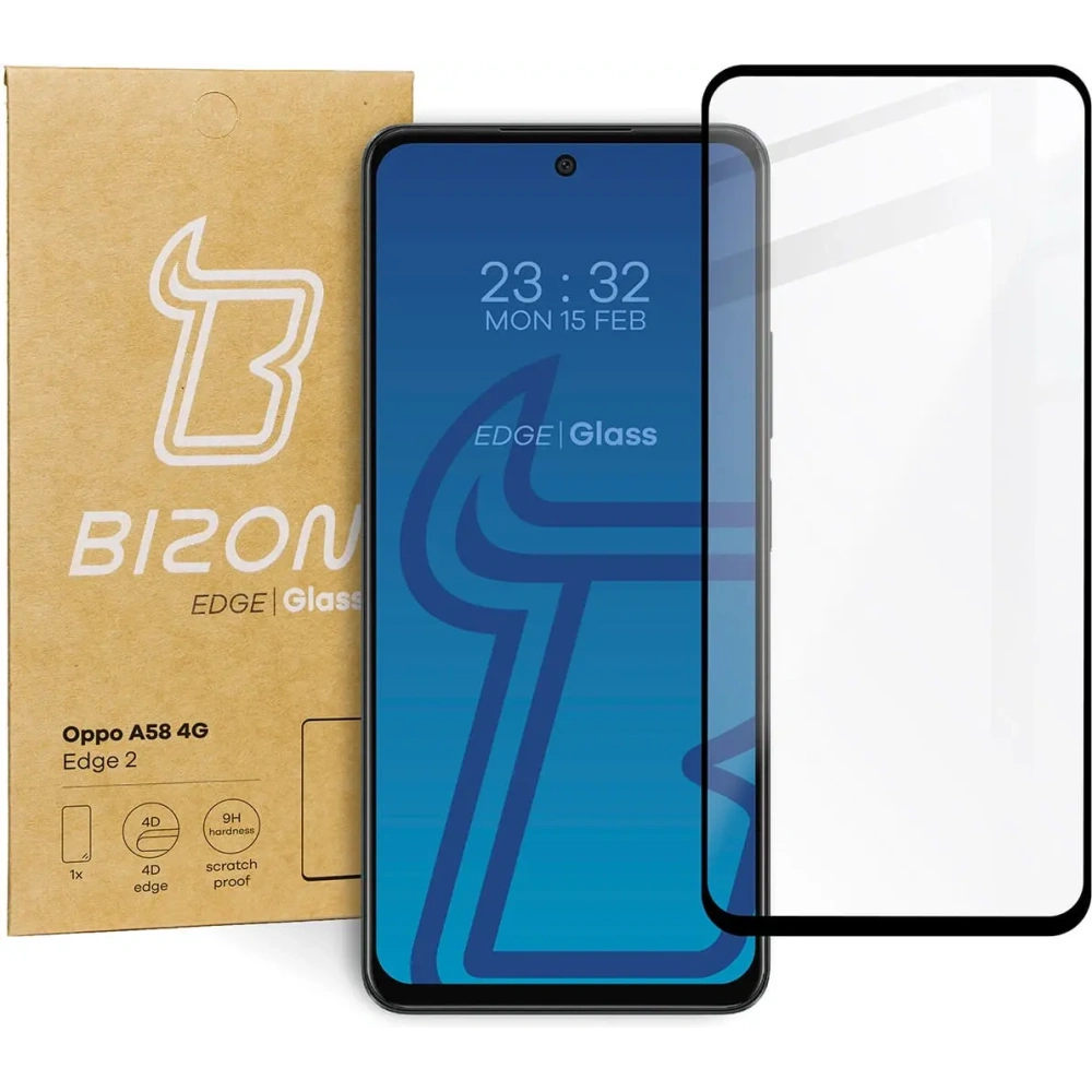 Hurtownia GSM - Tvrzené sklo Bizon Glass Edge 2 pro Oppo A58 4G černé - BIZ3515 - {ean13} - Hurt