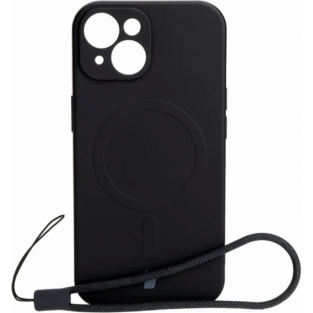 Hurtownia GSM - Etui silikonowe z pierścieniem magnetycznym Bizon Case Silicone Magnetic do Apple iPhone 15 czarne - BIZ3519 - {ean13} - Hurt