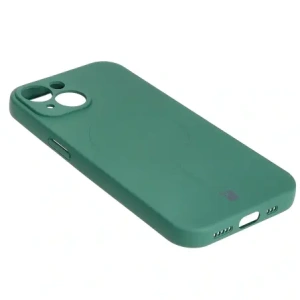 Hurtownia GSM - Silikonové pouzdro s magnetickým kroužkem Bizon Case Silicone Magnetic pro Apple iPhone 15 tmavozelené - BIZ3521 - {ean13} - Hurt