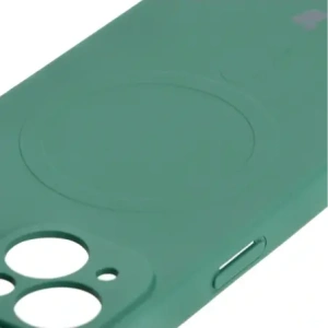 Hurtownia GSM - Silikonové pouzdro s magnetickým kroužkem Bizon Case Silicone Magnetic pro Apple iPhone 15 tmavozelené - BIZ3521 - {ean13} - Hurt