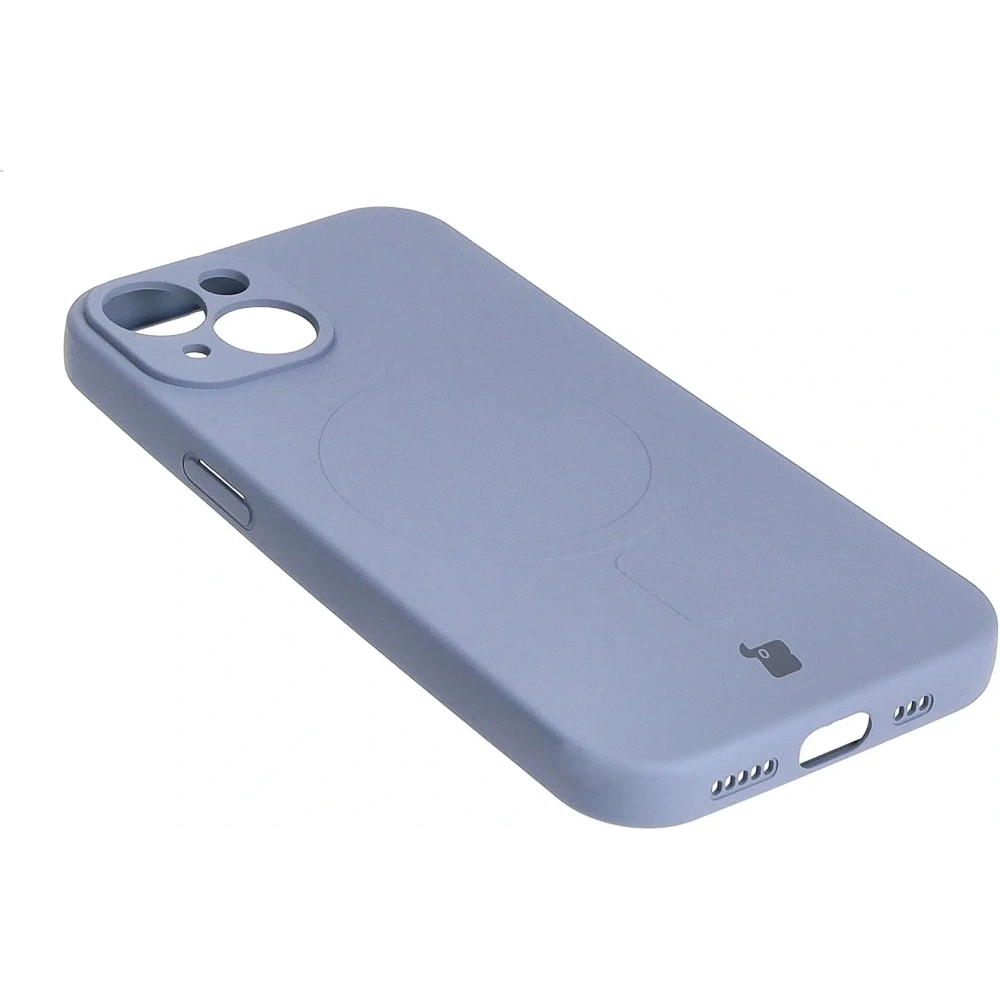 Hurtownia GSM - Etui silikonové s magnetickým kroužkem Bizon Case Silicone Magnetic pro Apple iPhone 15 šedé - BIZ3522 - {ean13} - Hurt