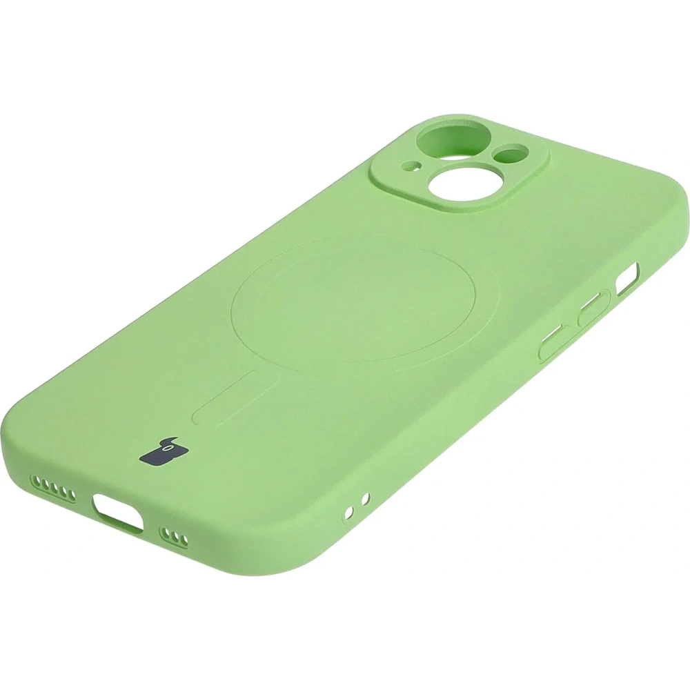 Hurtownia GSM - Etui silikonowe z pierścieniem magnetycznym Bizon Case Silicone Magnetic do Apple iPhone 15 jasnozielone - BIZ3523 - {ean13} - Hurt