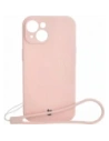 Bizon Case Silicone Magnetic Apple iPhone 15 világos rózsaszín