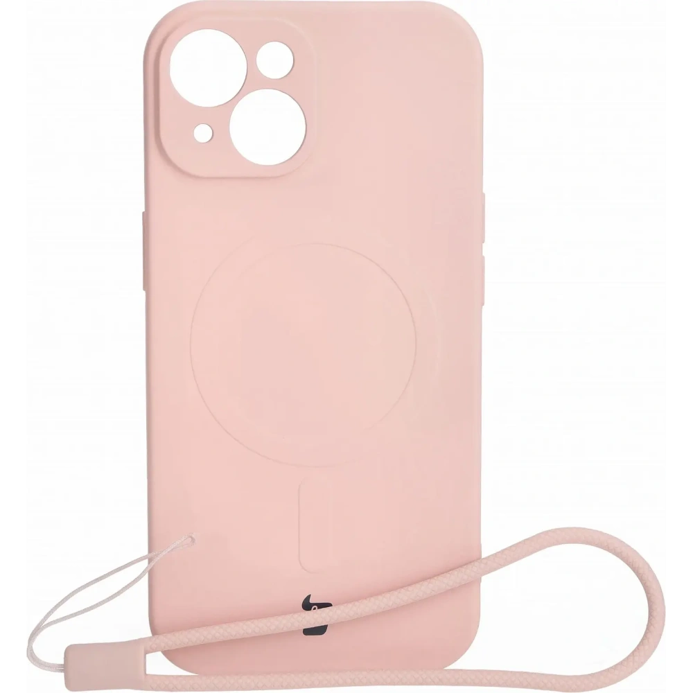 Hurtownia GSM - Etui silikonowe z pierścieniem magnetycznym Bizon Case Silicone Magnetic do Apple iPhone 15 jasnoróżowe - BIZ3524 - {ean13} - Hurt