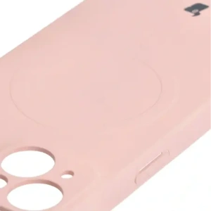 Hurtownia GSM - Etui silikonové s magnetickým kroužkem Bizon Case Silicone Magnetic pro Apple iPhone 15 světle růžové - BIZ3524 - {ean13} - Hurt