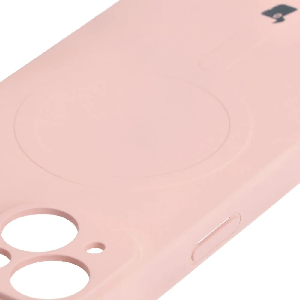 Hurtownia GSM - Etui silikonowe z pierścieniem magnetycznym Bizon Case Silicone Magnetic do Apple iPhone 15 jasnoróżowe - BIZ3524 - {ean13} - Hurt
