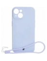 Etui silikonové s magnetickým kroužkem Bizon Case Silicone Magnetic pro Apple iPhone 15 světle fialové