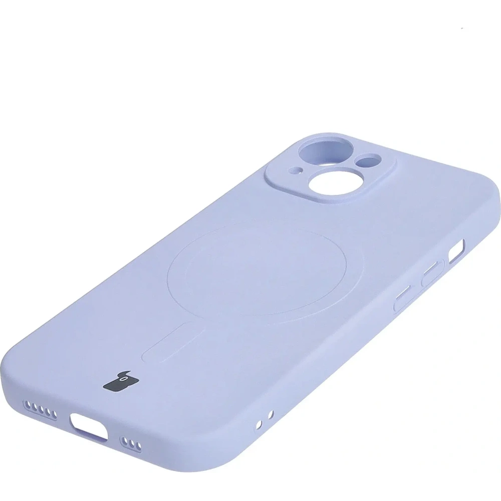 Hurtownia GSM - Etui silikonové s magnetickým kroužkem Bizon Case Silicone Magnetic pro Apple iPhone 15 světle fialové - BIZ3525 - {ean13} - Hurt