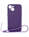 Bizon Case Silicone Magnetic Apple iPhone 15 plum