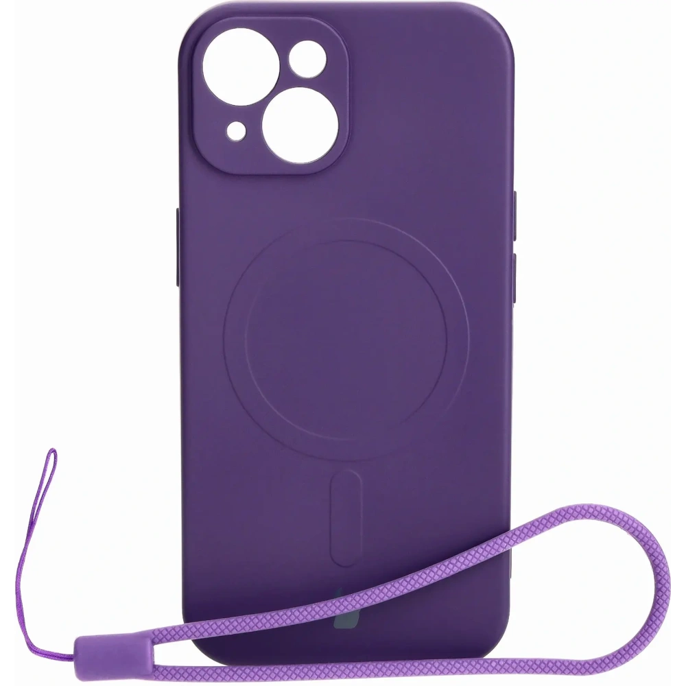 Hurtownia GSM - Etui silikonowe z pierścieniem magnetycznym Bizon Case Silicone Magnetic do Apple iPhone 15 śliwkowe - BIZ3526 - {ean13} - Hurt