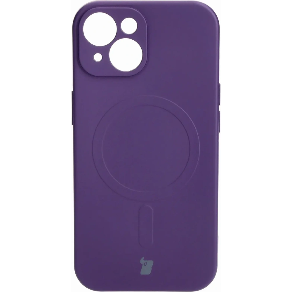 Hurtownia GSM - Etui silikonowe z pierścieniem magnetycznym Bizon Case Silicone Magnetic do Apple iPhone 15 śliwkowe - BIZ3526 - {ean13} - Hurt