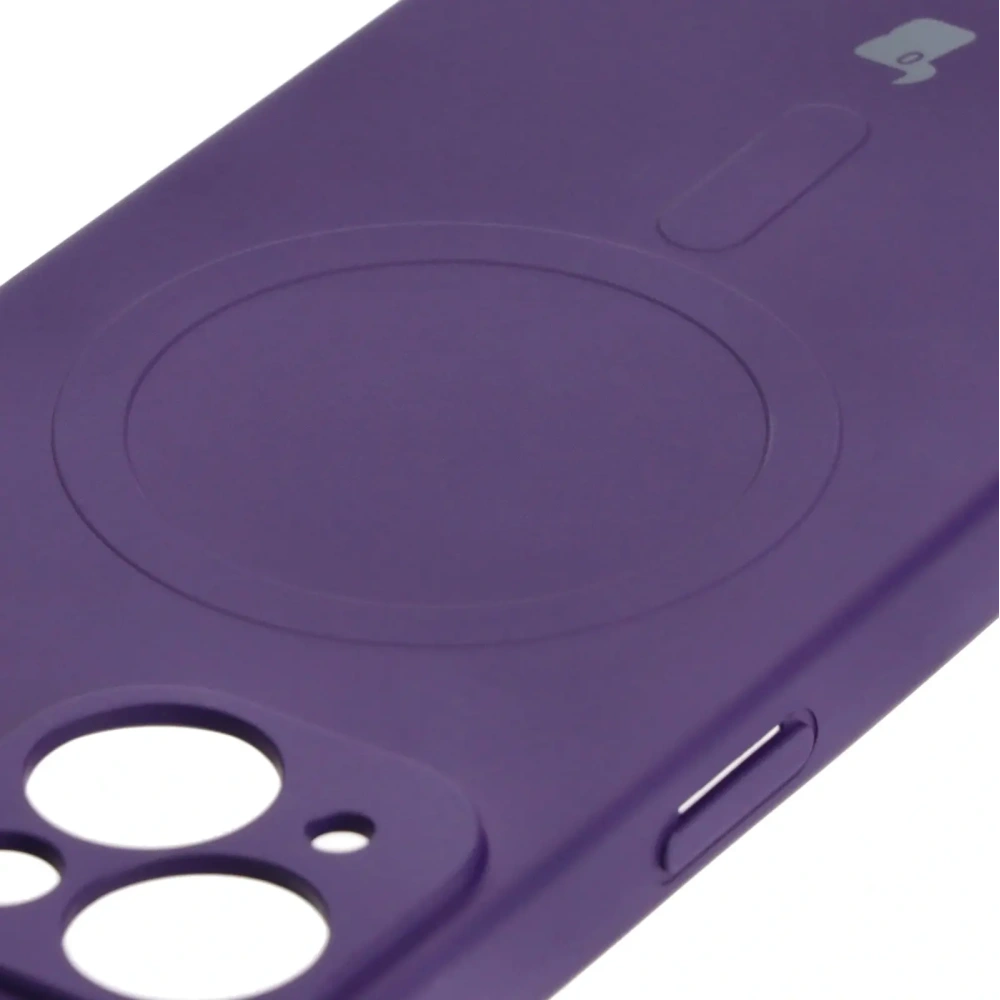 Hurtownia GSM - Etui silikonowe z pierścieniem magnetycznym Bizon Case Silicone Magnetic do Apple iPhone 15 śliwkowe - BIZ3526 - {ean13} - Hurt