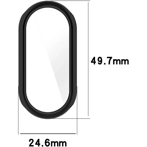 Etui z osłoną ekranu Bizon Case Watch Felipe do Xiaomi Mi Smart Band 8 niebieskie