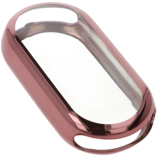 Etui z osłoną ekranu Bizon Case Watch Felipe do Xiaomi Mi Smart Band 8 różowe