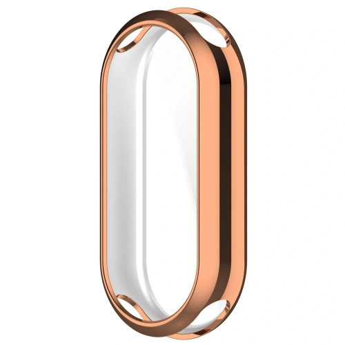Etui z osłoną ekranu Bizon Case Watch Felipe do Xiaomi Mi Smart Band 8 różowozłote
