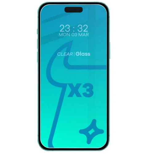3x Szkło na ekran + szkło na aparat BIZON Clear do Apple iPhone 15