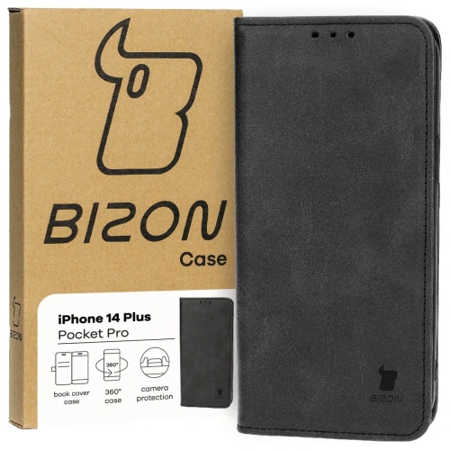 Etui z klapką Bizon Case Pocket Pro do Apple iPhone 14 Plus czarne