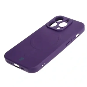 Hurtownia GSM - Etui silikonowe z pierścieniem magnetycznym Bizon Case Silicone Magnetic do Apple iPhone 15 Pro śliwkowe - BIZ3564 - {ean13} - Hurt