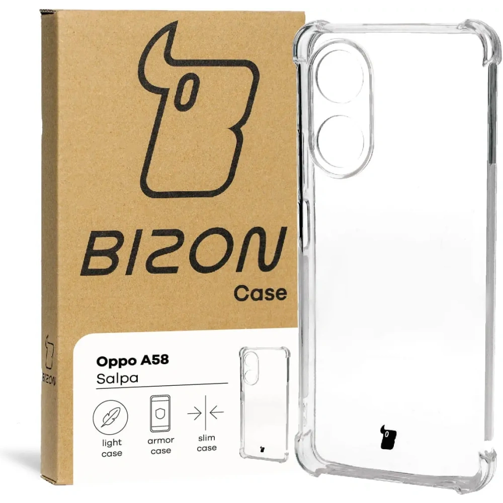 Hurtownia GSM - Elastické pouzdro Bizon Case Salpa pro Oppo A58 4G průhledné - BIZ3568 - {ean13} - Hurt