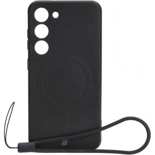 Etui silikonowe z pierścieniem magnetycznym Bizon Case Silicone Magnetic do Samsung Galaxy S23 czarne