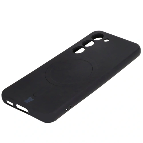 Etui silikonowe z pierścieniem magnetycznym Bizon Case Silicone Magnetic do Samsung Galaxy S23 czarne
