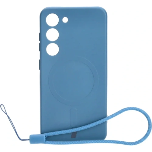 Etui silikonowe z pierścieniem magnetycznym Bizon Case Silicone Magnetic do Samsung Galaxy S23 granatowe