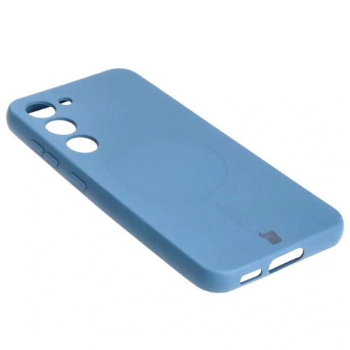 Etui silikonowe z pierścieniem magnetycznym Bizon Case Silicone Magnetic do Samsung Galaxy S23 granatowe