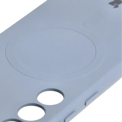 Etui silikonowe z pierścieniem magnetycznym Bizon Case Silicone Magnetic do Samsung Galaxy S23 szare