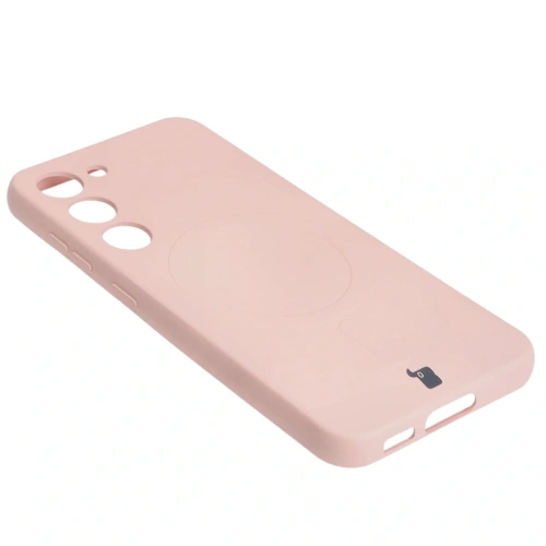 Etui silikonowe z pierścieniem magnetycznym Bizon Case Silicone Magnetic do Samsung Galaxy S23 jasnoróżowe