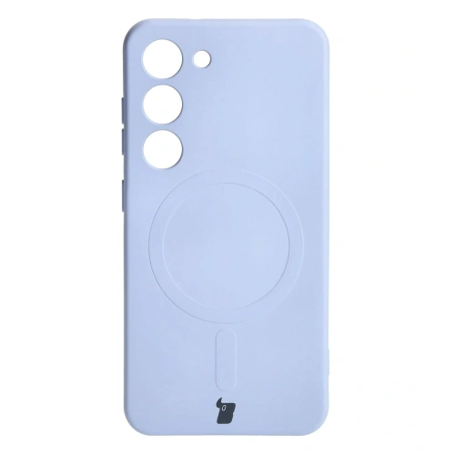 Etui silikonowe z pierścieniem magnetycznym Bizon Case Silicone Magnetic do Samsung Galaxy S23 jasnofioletowe