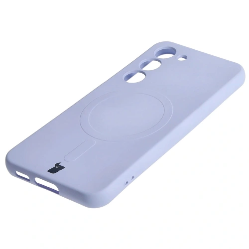 Etui silikonowe z pierścieniem magnetycznym Bizon Case Silicone Magnetic do Samsung Galaxy S23 jasnofioletowe