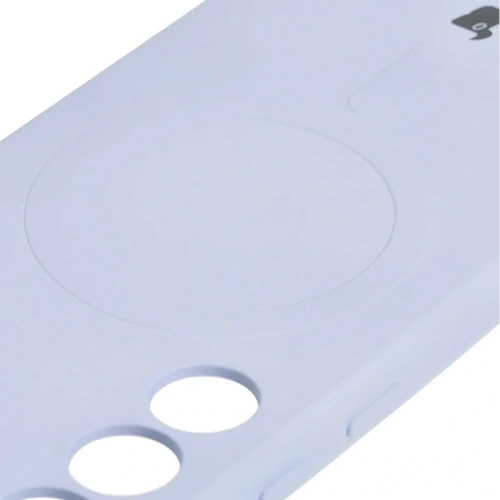 Etui silikonowe z pierścieniem magnetycznym Bizon Case Silicone Magnetic do Samsung Galaxy S23 jasnofioletowe