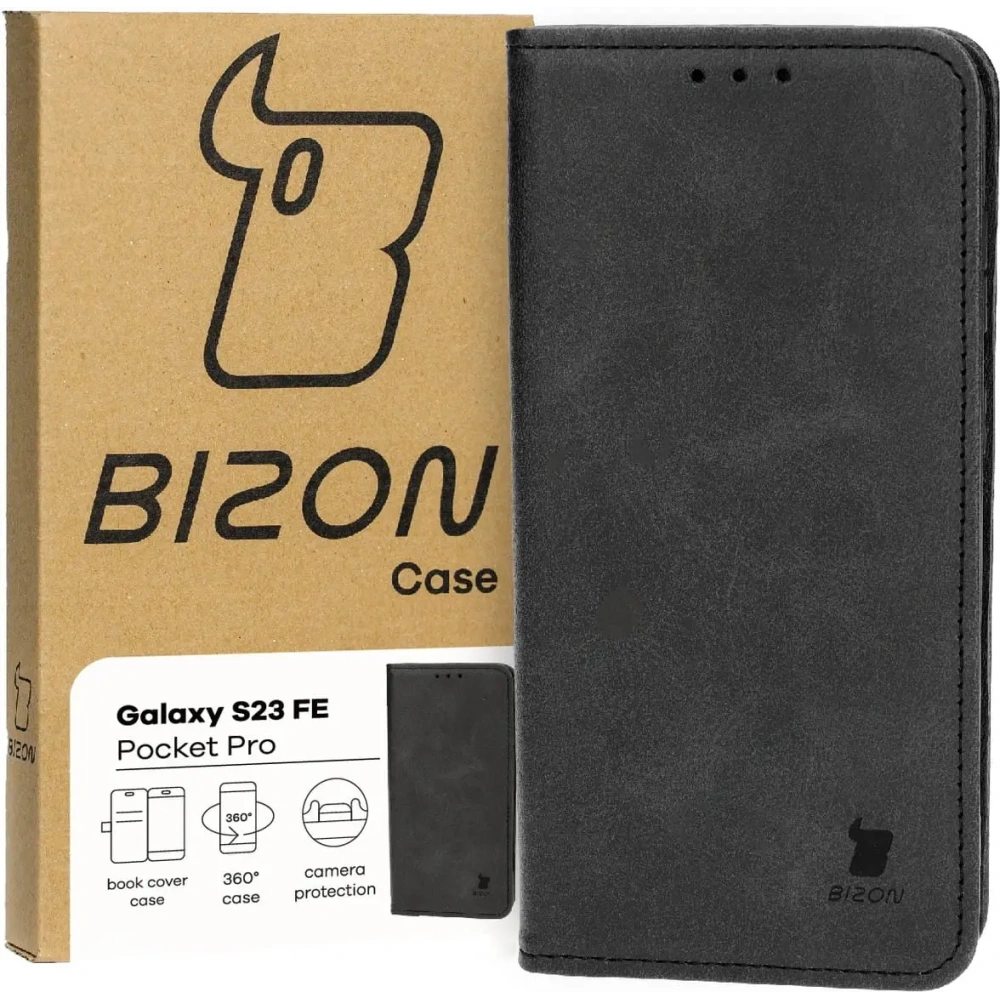 Hurtownia GSM - Etui z klapką Bizon Case Pocket Pro do Samsung Galaxy S23 FE czarne - BIZ3582 - {ean13} - Hurt
