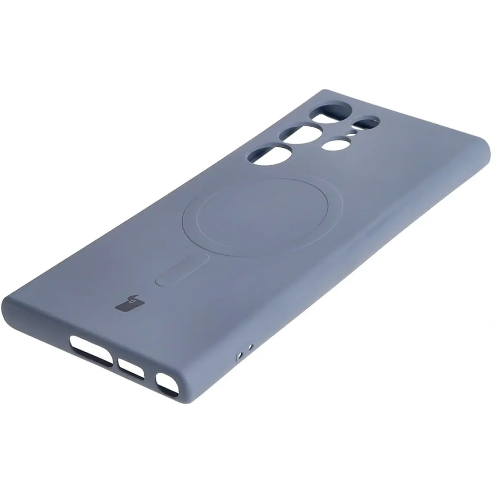Hurtownia GSM - Etui silikonové s magnetickým kroužkem Bizon Case Silicone Magnetic pro Samsung Galaxy S23 Ultra šedé - BIZ3587 - {ean13} - Hurt