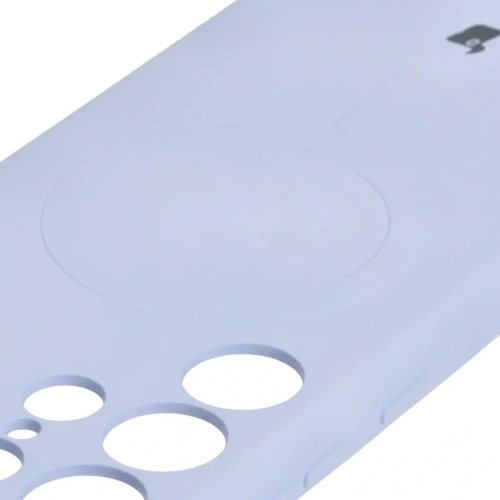 Etui silikonowe z pierścieniem magnetycznym Bizon Case Silicone Magnetic do Samsung Galaxy S23 Ultra jasnofioletowe