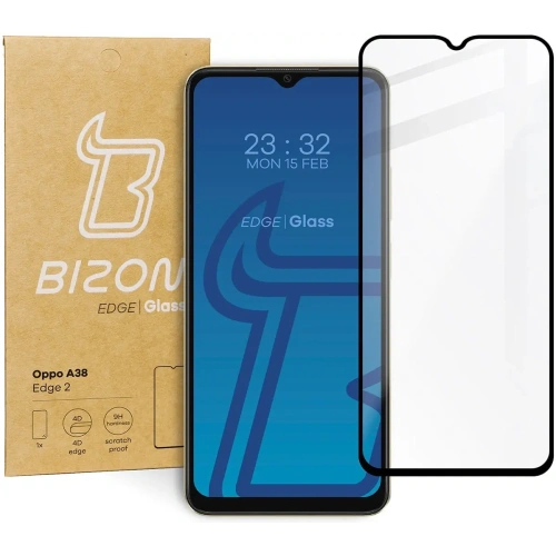 Szkło hartowane Bizon Glass Edge 2 do Oppo A38 czarne
