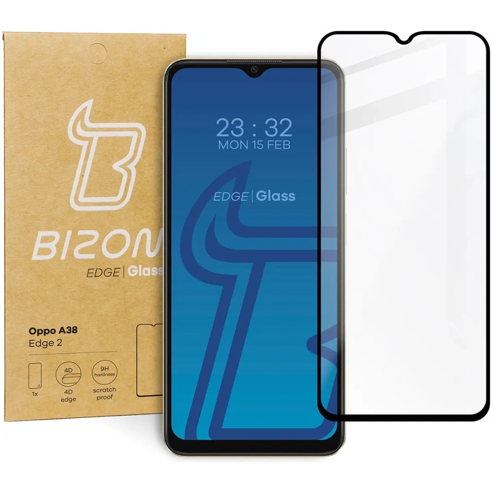 Wholesale Bizon Glass Edge 2 Oppo A38 black - BIZ3590 - {ean13} - Hurt