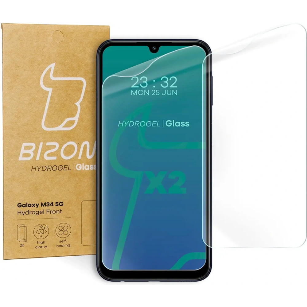 Hurtownia GSM - Bizon Glass Hydrogel Front Samsung Galaxy M34 5G [2 PACK] - BIZ3592 - {ean13} - Hurt