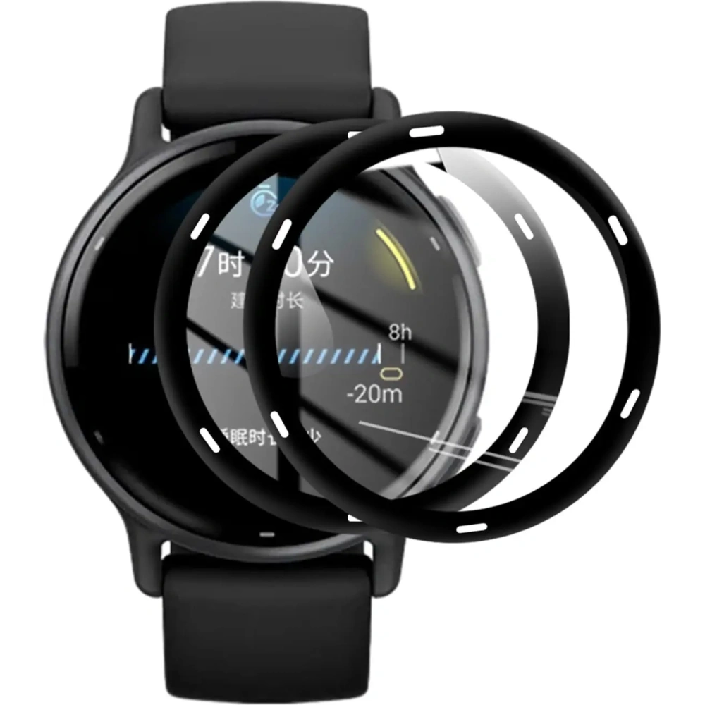 Hurtownia GSM - Szkło hybrydowe Bizon Glass Watch Edge Hybrid do Garmin Vivoactive 5 czarne - BIZ3593 - {ean13} - Hurt
