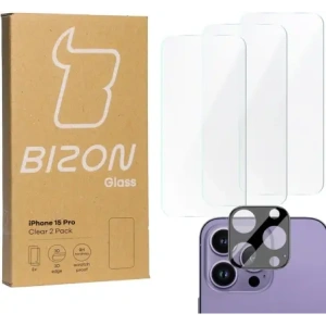 Hurtownia GSM - BIZON Clear 3x képernyőüveg + kameraüveg Apple iPhone 15 Pro - BIZ3595 - {ean13} - Hurt