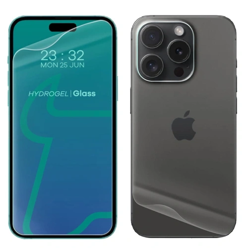 Folia hydrożelowa na tył i przód Bizon Glass Hydrogel Pack do Apple iPhone 15 Pro