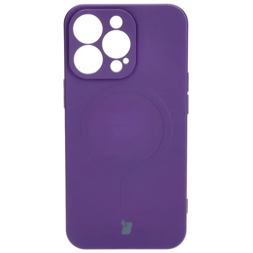 Hurtownia GSM - Etui silikonowe z pierścieniem magnetycznym Bizon Case Silicone Magnetic do Apple iPhone 13 Pro śliwkowe - BIZ3604 - {ean13} - Hurt