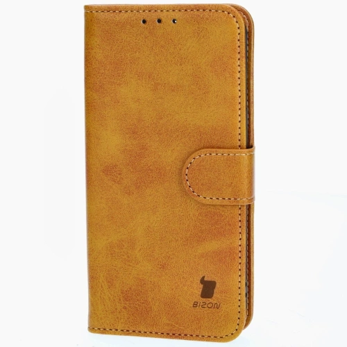 Etui z klapką Bizon Case Pocket do Apple iPhone 13 Pro brązowe