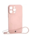 Hurtownia GSM - Silikonové pouzdro s magnetickým kroužkem Bizon Case Silicone Magnetic pro Apple iPhone 14 Pro světle růžové - BIZ3619 - {ean13} - Hurt
