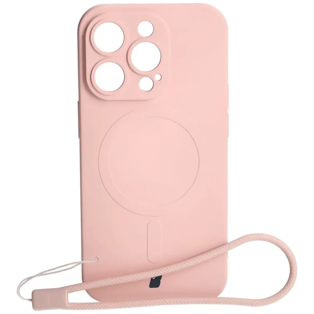 Hurtownia GSM - Silikonové pouzdro s magnetickým kroužkem Bizon Case Silicone Magnetic pro Apple iPhone 14 Pro světle růžové - BIZ3619 - {ean13} - Hurt