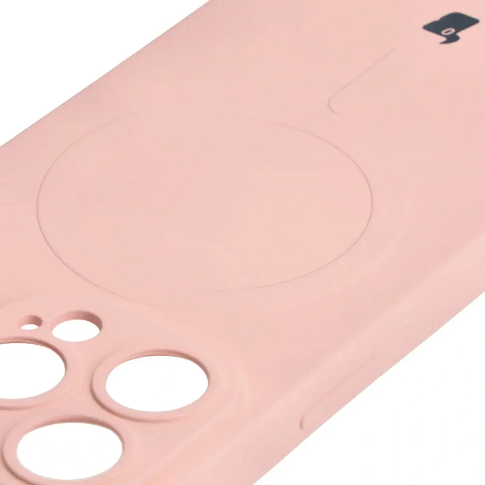 Hurtownia GSM - Silikonové pouzdro s magnetickým kroužkem Bizon Case Silicone Magnetic pro Apple iPhone 14 Pro světle růžové - BIZ3619 - {ean13} - Hurt