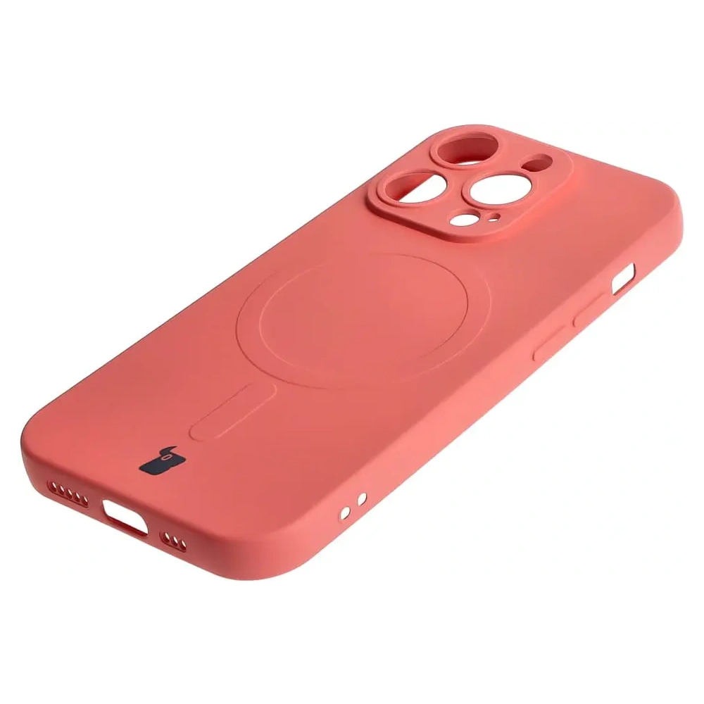 Hurtownia GSM - Etui silikonowe z pierścieniem magnetycznym Bizon Case Silicone Magnetic do Apple iPhone 14 Pro brudnoróżowe - BIZ3622 - {ean13} - Hurt