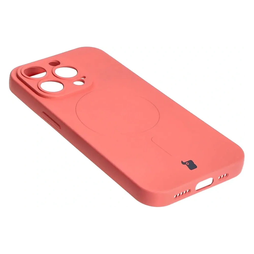 Hurtownia GSM - Etui silikonowe z pierścieniem magnetycznym Bizon Case Silicone Magnetic do Apple iPhone 14 Pro brudnoróżowe - BIZ3622 - {ean13} - Hurt