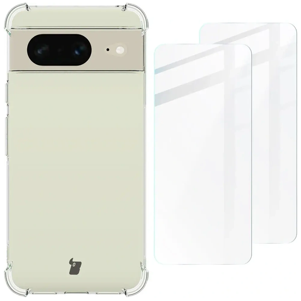 Hurtownia GSM - Bizon Case Clear Pack tok + 2x kijelző üveg Google Pixel 8 átlátszó - BIZ3626 - {ean13} - Hurt